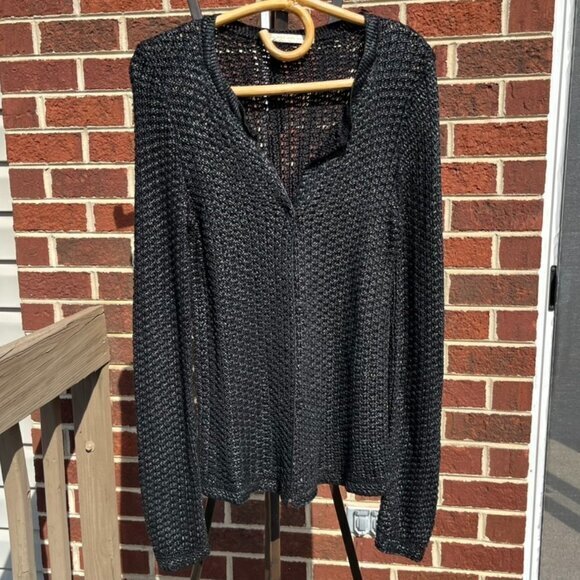 Balenciaga Paris Mesh Knit Sweater Cardigan Women's 40 - Picture 1 of 5